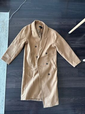 ASOS Double-Breasted Camel Pea Coat